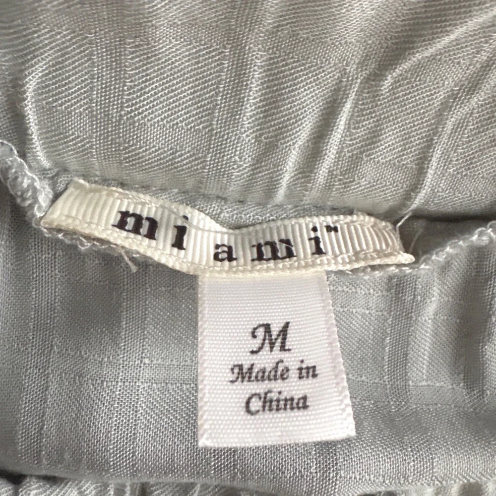 Miamii Braya Sage Green Tiered Maxi Skirt Ruffle Rayon Boho Size M